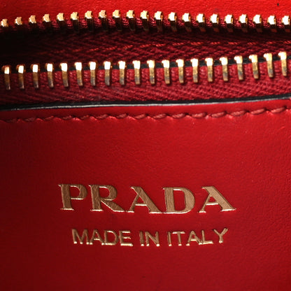 Prada Saffiano Cuir Calfskin Small Monochrome Top Handle Tote Fuoco 6 of 9