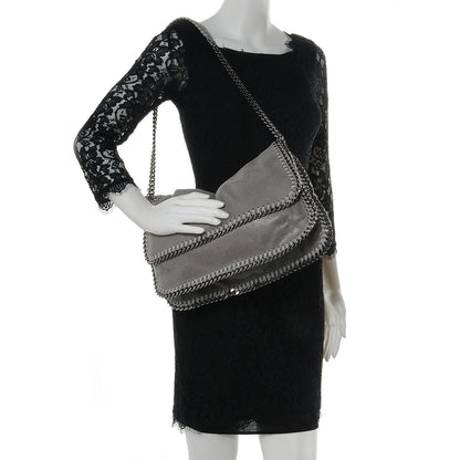 Stella McCartney Faux Leather Shaggy Deer Falabella Messenger Gray 2 of 9