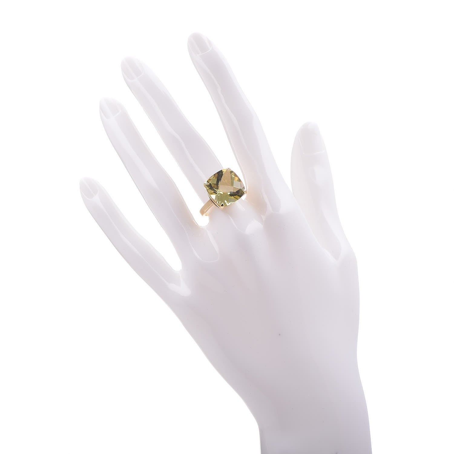 Tiffany 18K Yellow Gold Citrine Sparklers Cocktail Ring 53 6.25 2 of 7