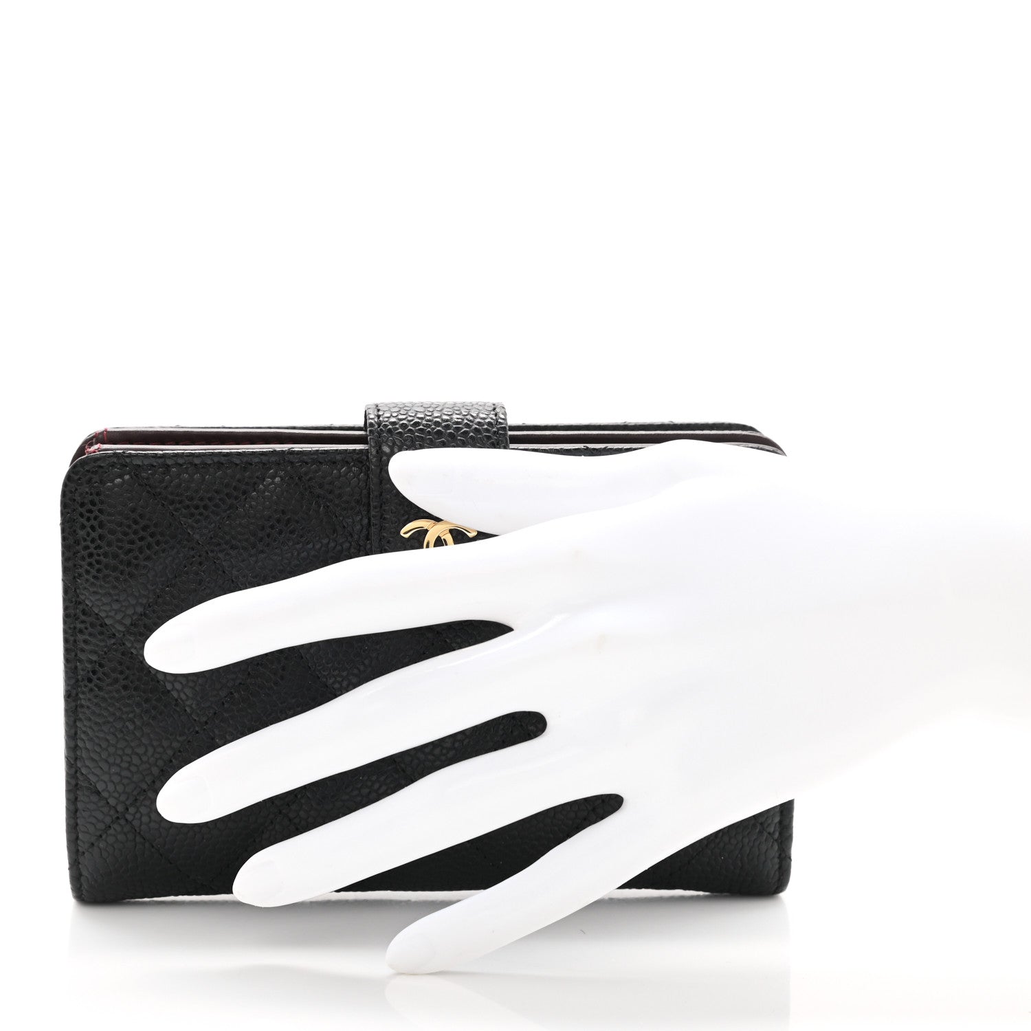 Chanel Caviar Quilted CC French Wallet Black 2 of 9