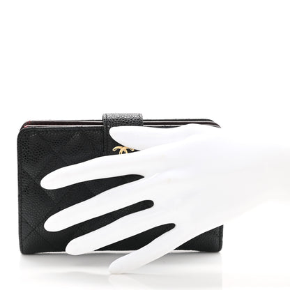 Chanel Caviar Quilted CC French Wallet Black 2 of 9