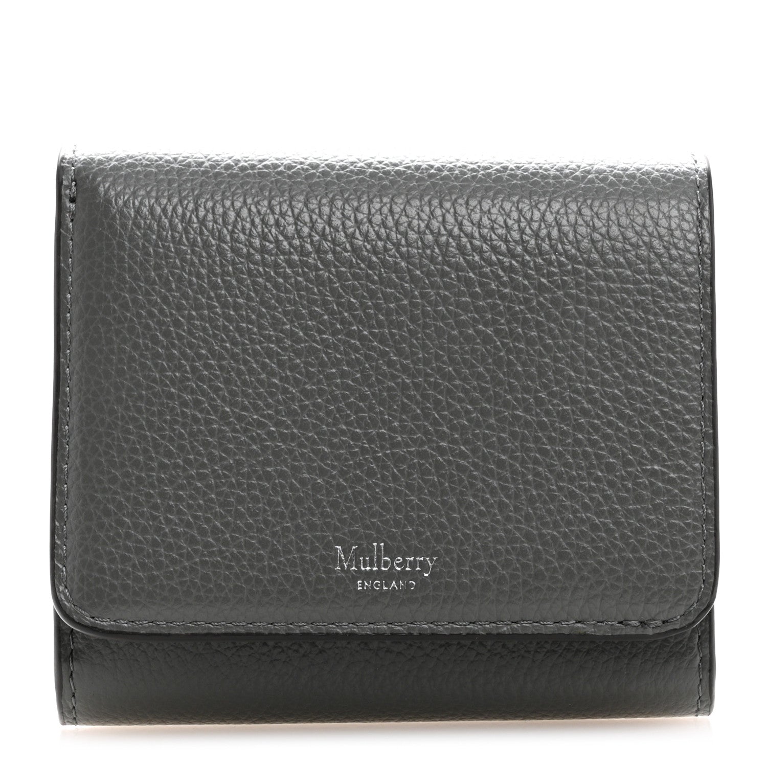 Mulberry Small Classic Grain Small Continental French Purse Wallet Charcoal 1 of 9