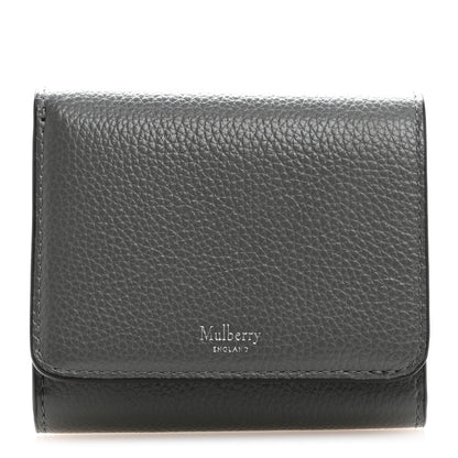 Mulberry Small Classic Grain Small Continental French Purse Wallet Charcoal 1 of 9