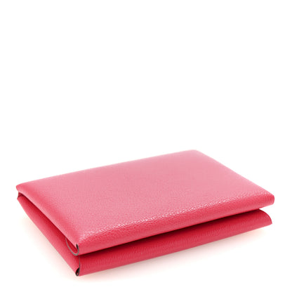 Hermes Chevre Chamkila Calvi Duo Card Case Rose Extreme 4 of 7