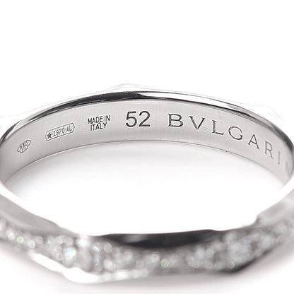 Bulgari Platinum Diamond Infinito Band Ring 52 6 4 of 5