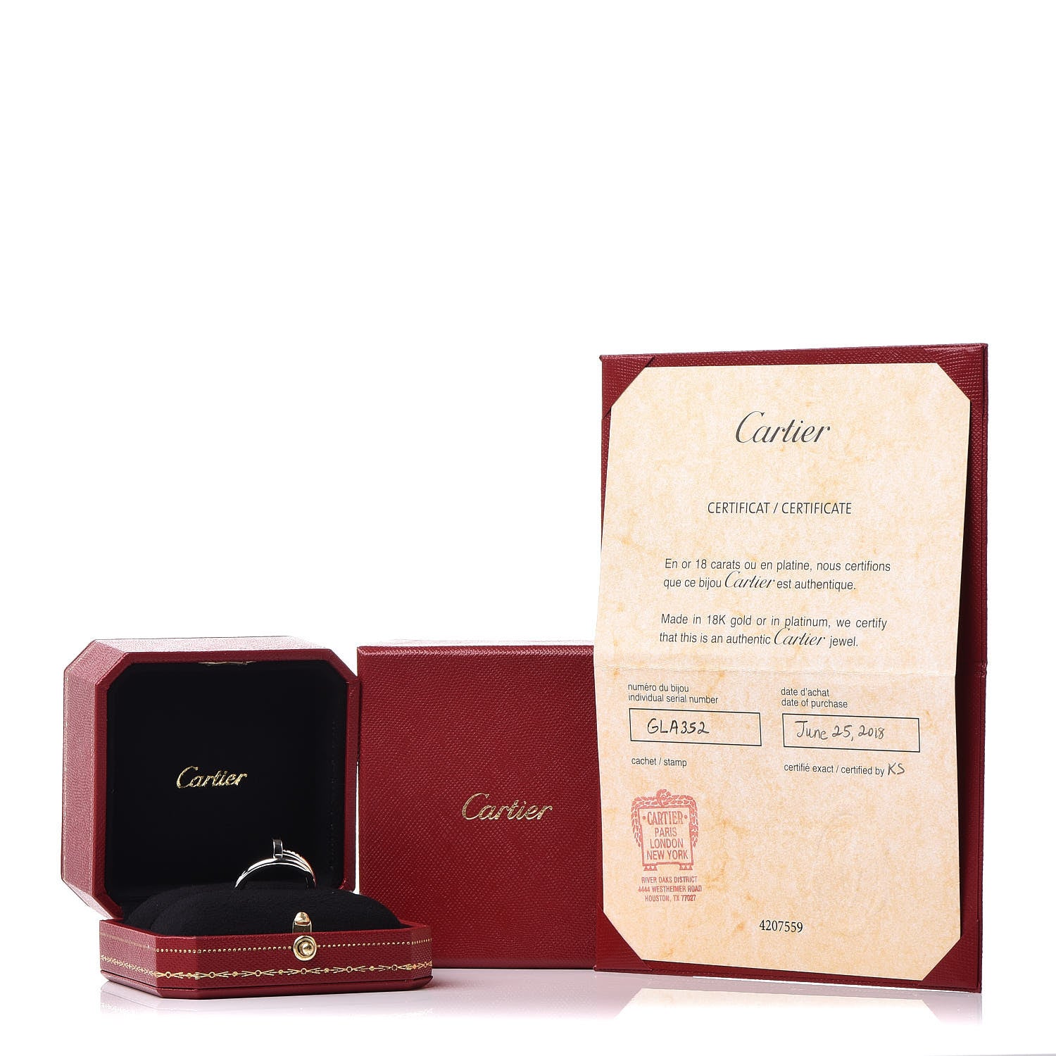Cartier 18K White Gold Juste Un Clou Ring 54 6.75 6 of 6