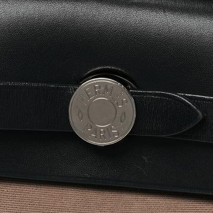 Hermes Toile Officier Vache Hunter Herbag Zip 31 PM Etoupe Bleu Indigo 9 of 12
