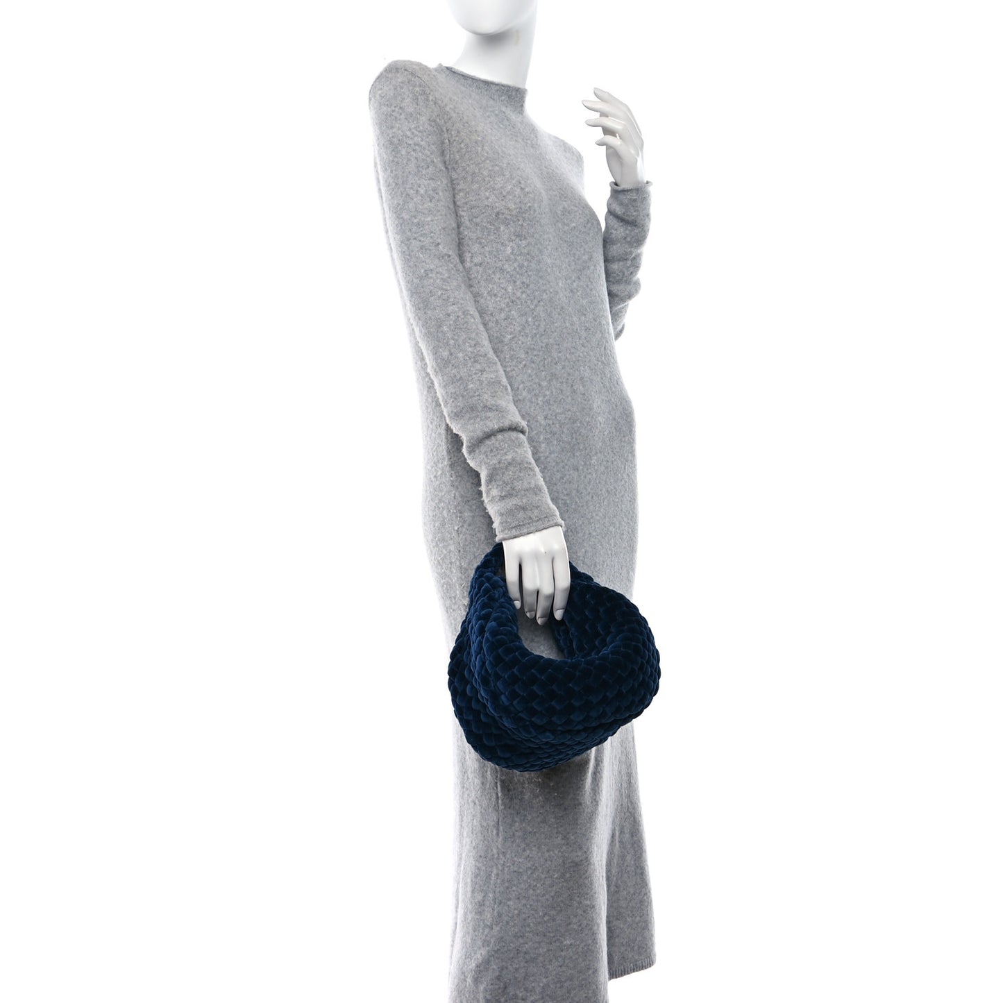Velvet Intreccio Padded Mini Jodie Blue