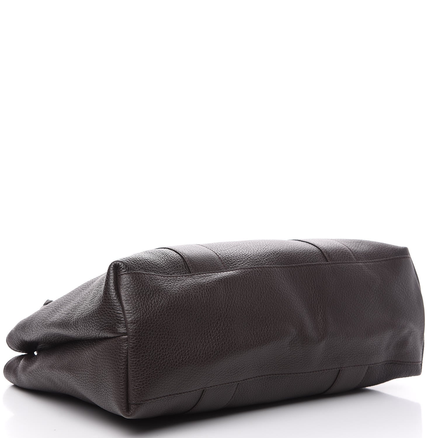 Gucci Pebbled Calfskin Medium Bamboo Bar Tote Dark Brown 3 of 9
