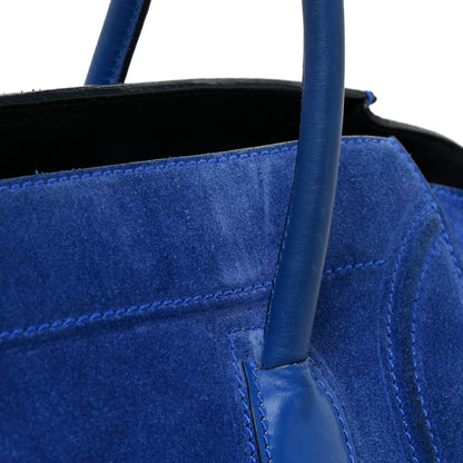 Celine Suede Medium Phantom Luggage Colbalt Blue 26 of 34