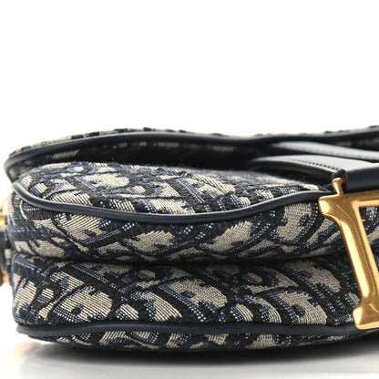 Christian Dior Oblique Mini Saddle Bag Blue 5 of 9