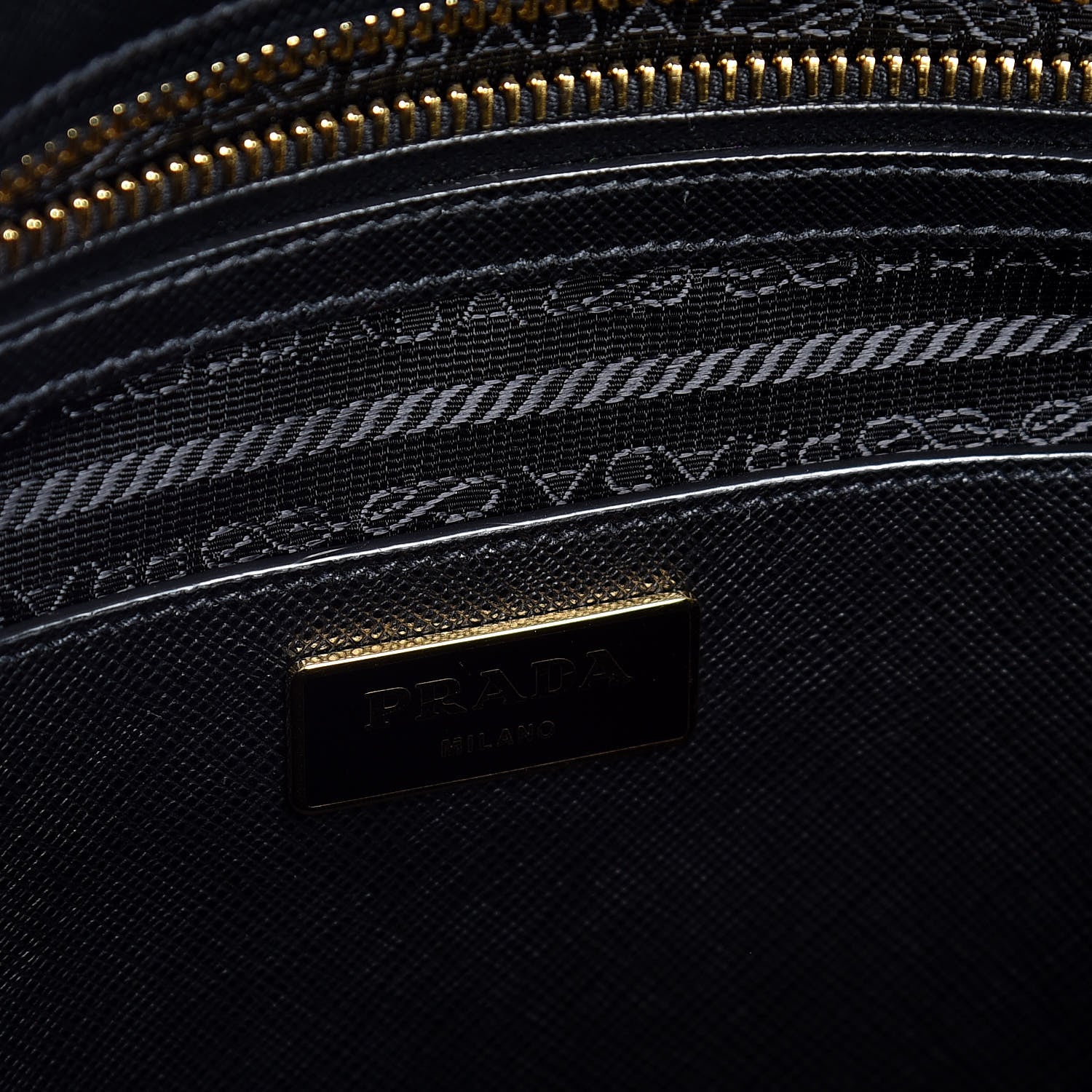 Prada Saffiano Medium Galleria Double Zip Tote Black 9 of 10