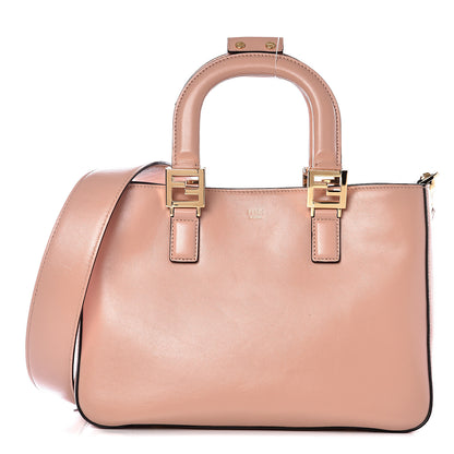 Fendi Vitello Glacier Small FF Tote Rosa Bourbon 1 of 10