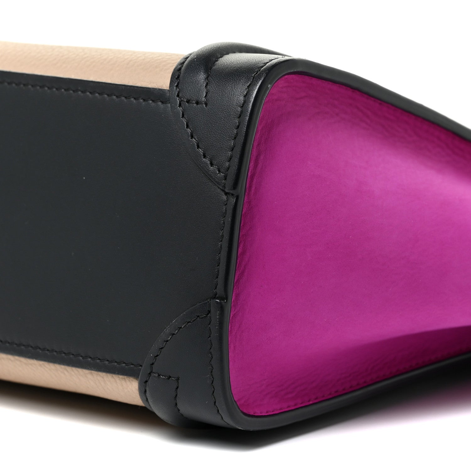 Celine Baby Grained Calfskin Nubuck Nano Tri-Color Luggage Fuchsia 10 of 26