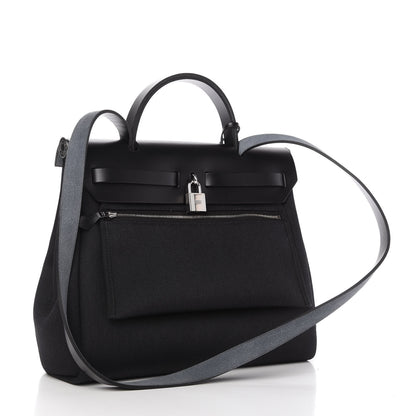 Hermes Toile Vache Hunter Herbag Zip PM 31 Black 3 of 10