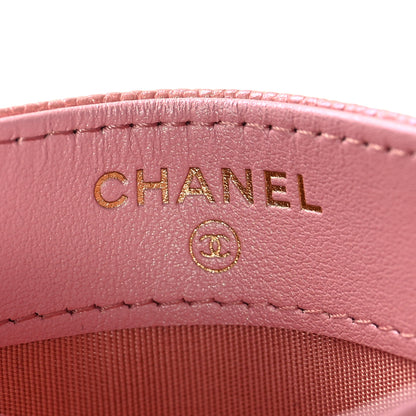 Chanel Iridescent Caviar Quilted Card Holder Pink 6 of 9