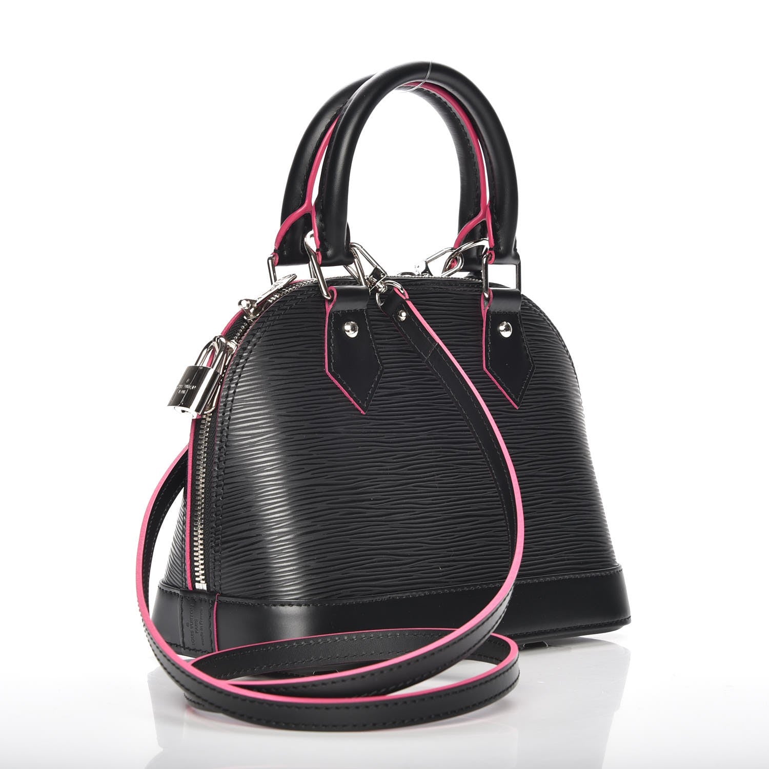 Louis Vuitton Epi Alma BB Black Hot Pink 4 of 7