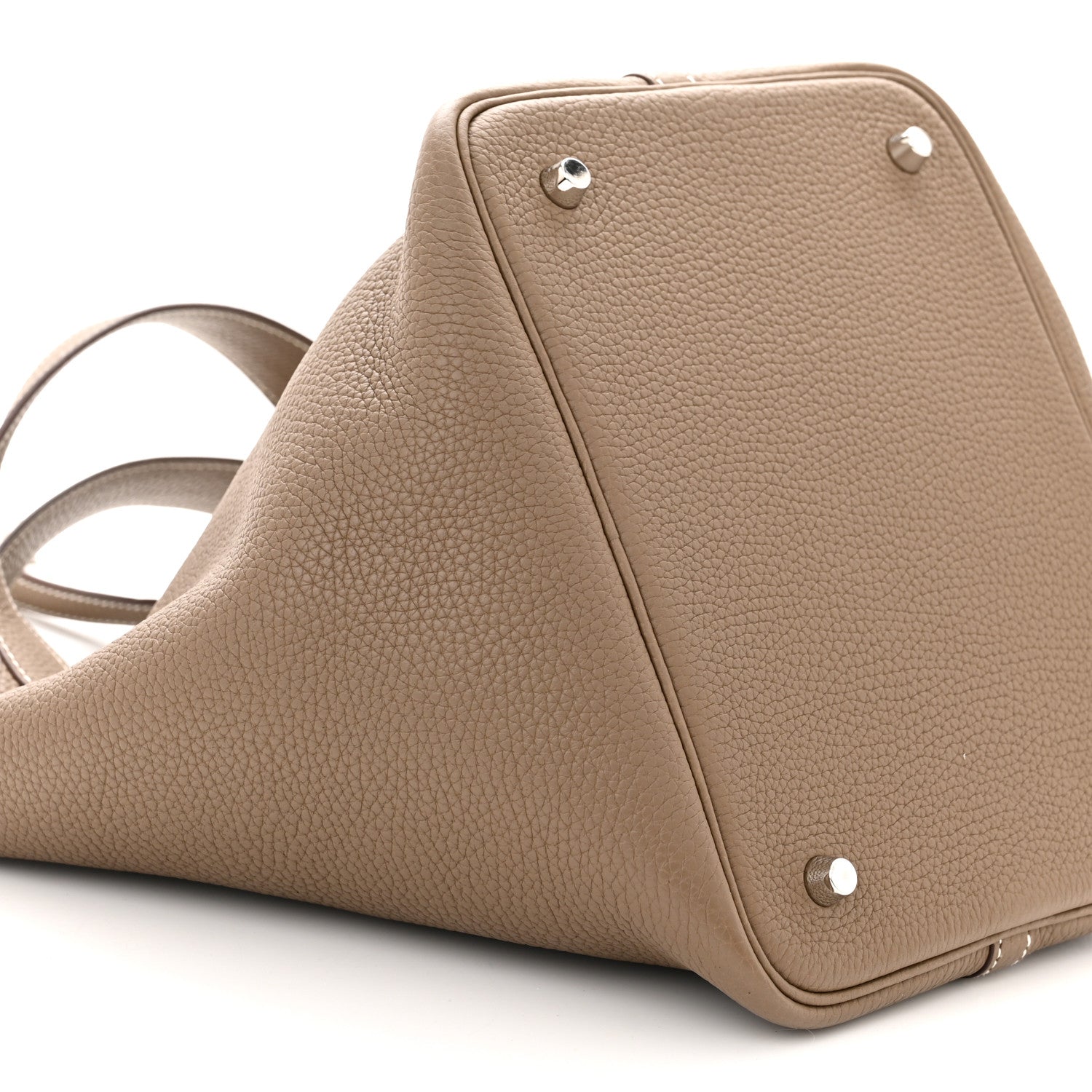 Hermes Taurillon Clemence Picotin Lock 22 MM Etoupe 9 of 10