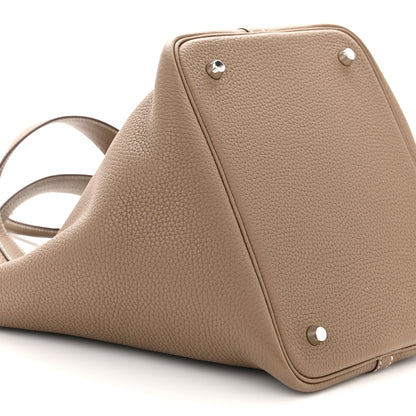 Hermes Taurillon Clemence Picotin Lock 22 MM Etoupe 9 of 10