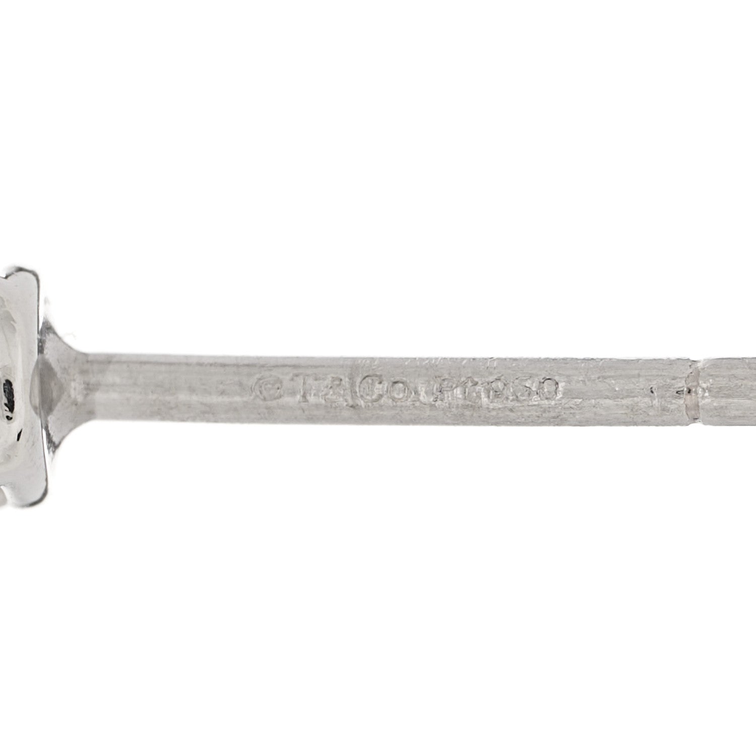 Tiffany Platinum Diamond .31ctw Solitaire Earrings 4 of 5