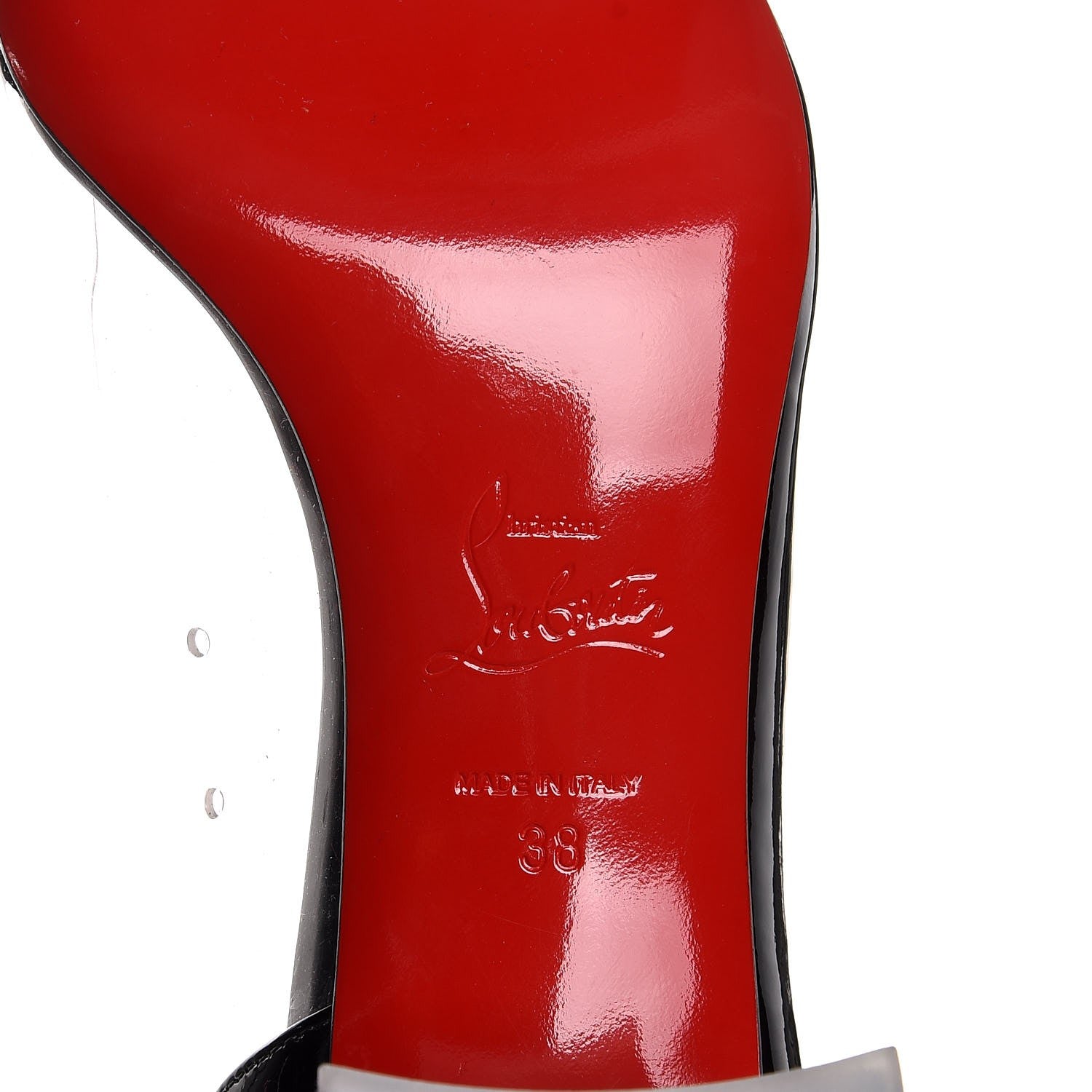 Christian Louboutin Patent PVC Provisore 55 Pumps 38 Black 7 of 8