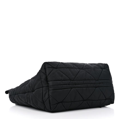 Prada Re-Nylon Nappa Triangle Quilted Padded Small Double Handled Zip Tote Black 4 of 8