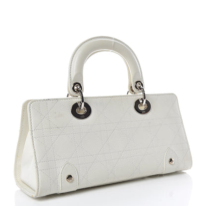 Christian Dior Calfskin Cannage Stitched Small Lady East West Lady Dior White 3 of 26