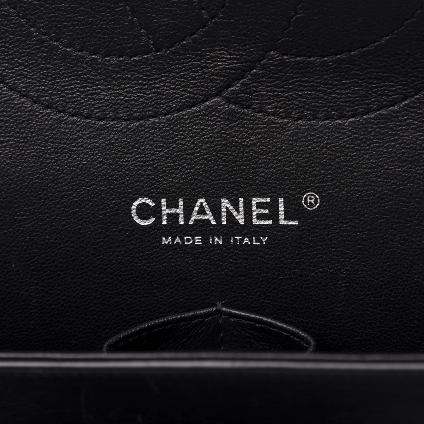 Patent Quilted Jumbo Double Flap Black