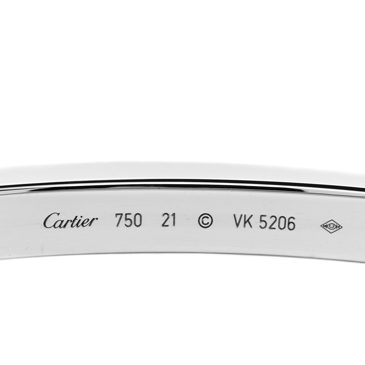 18K White Gold LOVE Bracelet 21