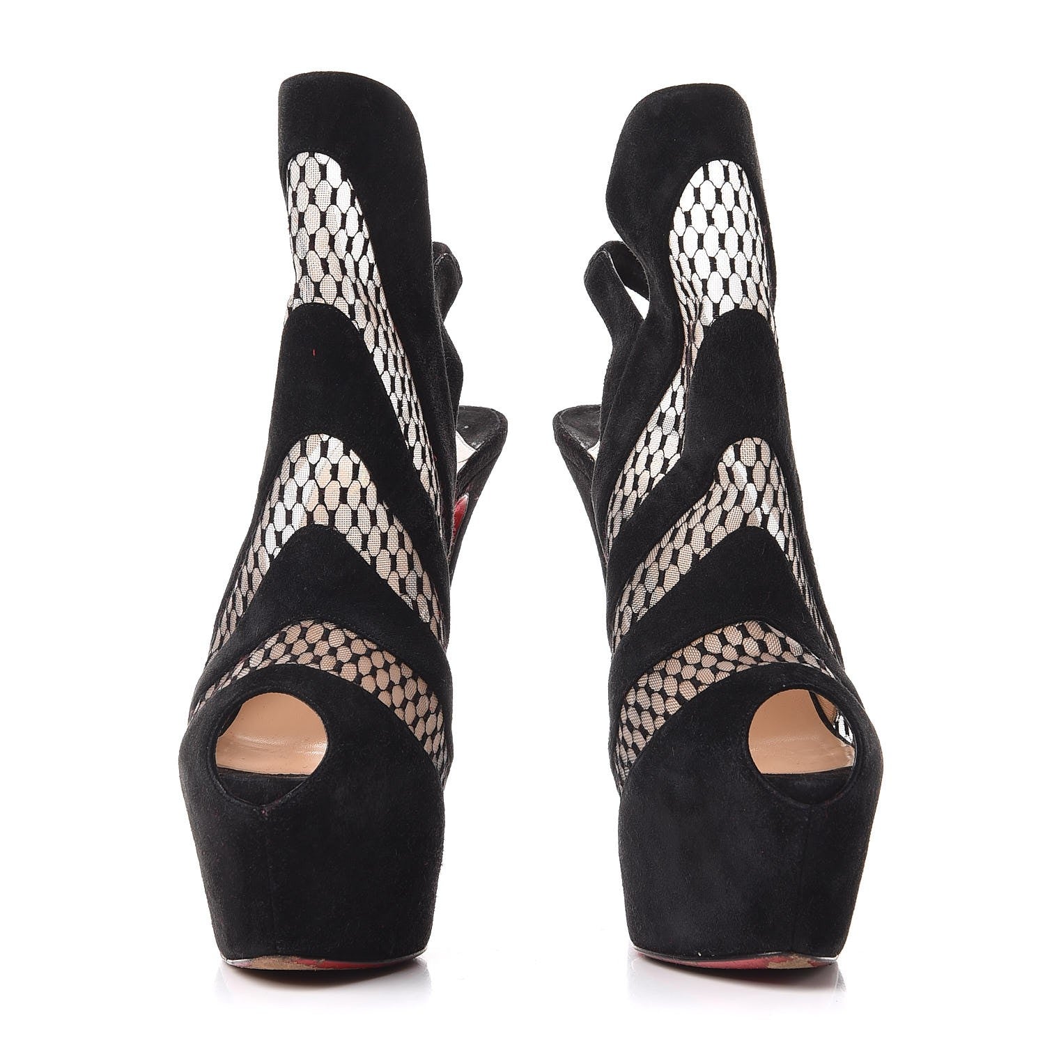 Christian Louboutin Veau Velours Lace Voilette Guizi 160 Pumps 40 Black 6 of 11