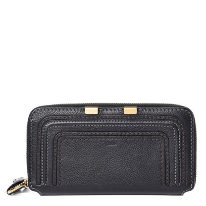 Chloe Grained Calfskin Marcie Long Zip Around Wallet Black 1 of 10