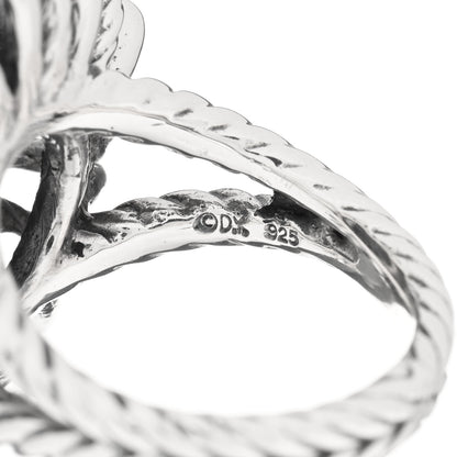 David Yurman Sterling Silver Diamond 25mm Starburst Ring 53 6.5 4 of 4