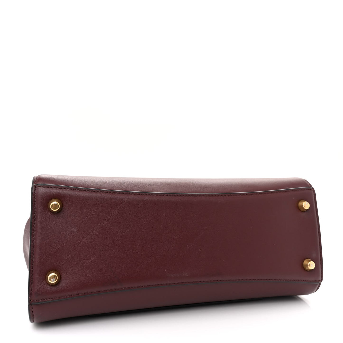 Calfskin Small West End Top Handle Bag Burgundy