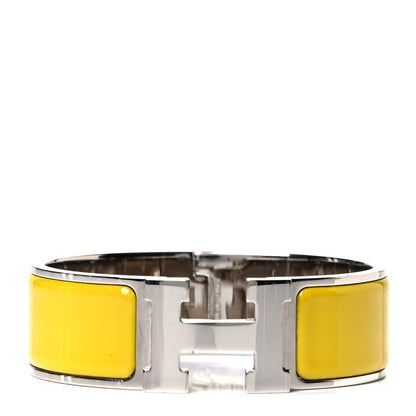 Hermes Enamel Clic Clac H Wide Bracelet GM Chartreuse 1 of 3