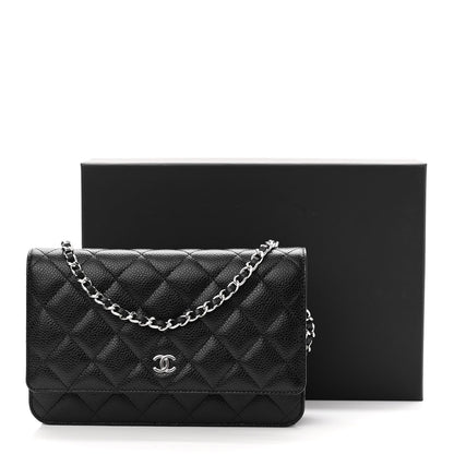 Chanel Caviar Quilted Wallet On Chain WOC Black 11 of 11
