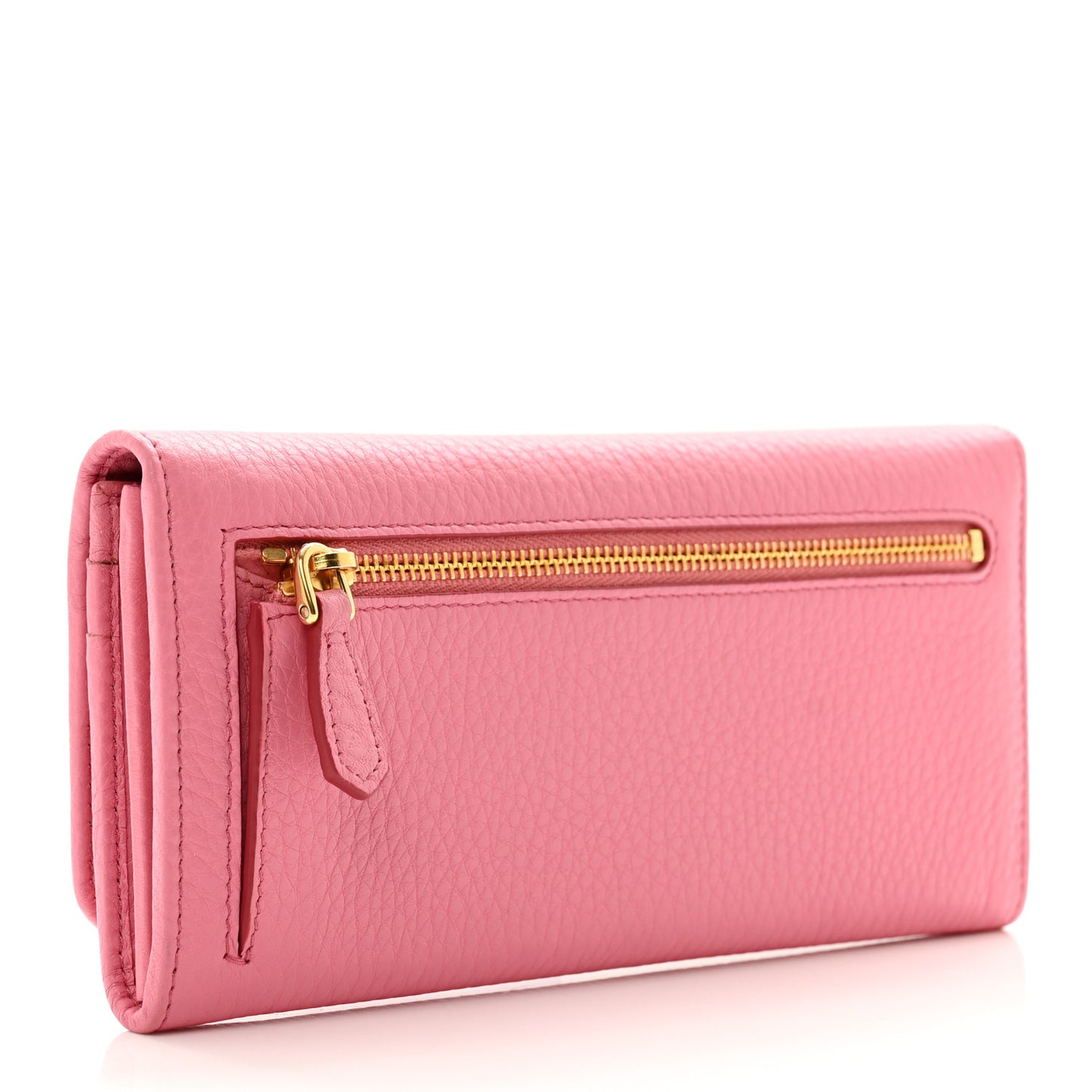 Vitello Phenix Continental Flap Wallet Begonia