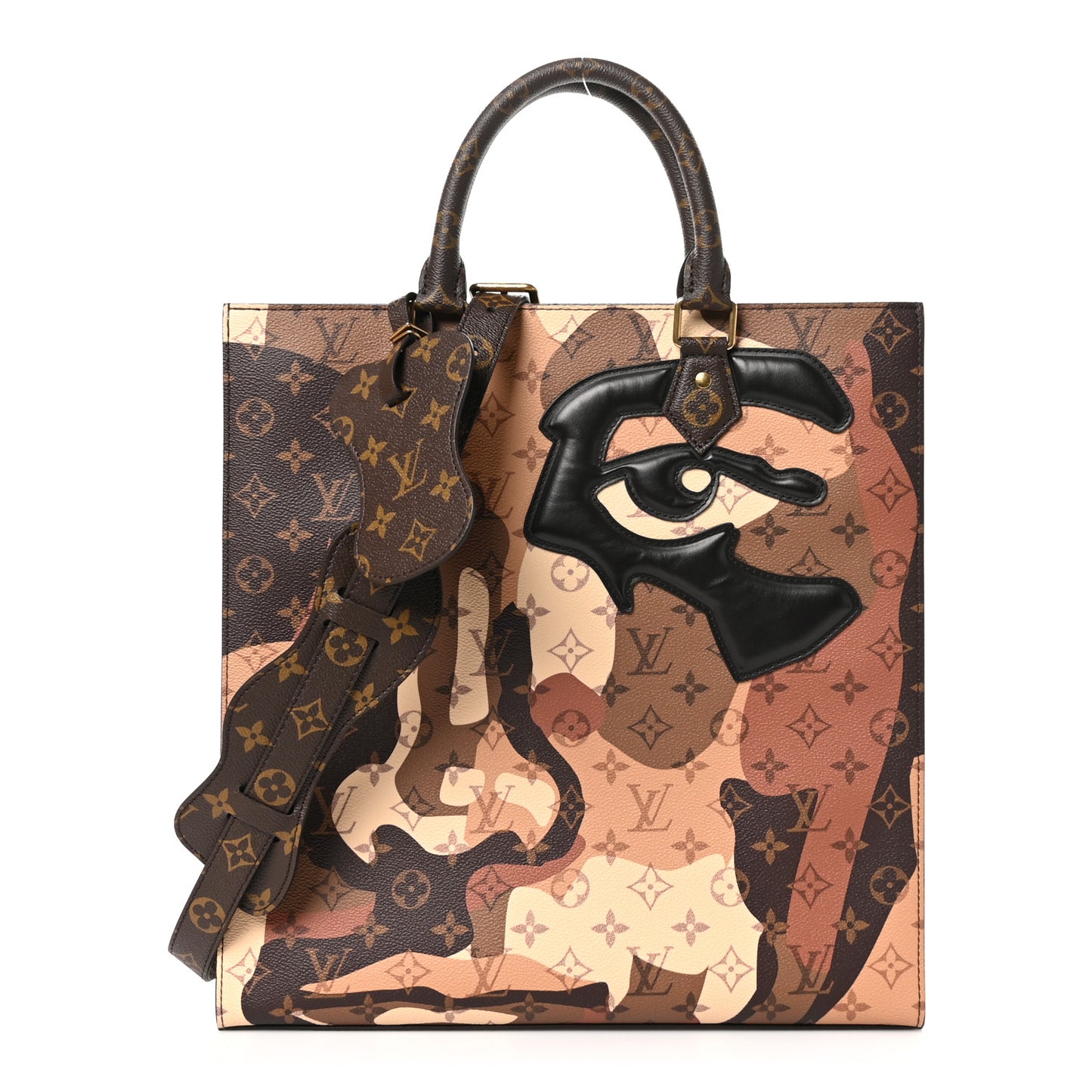Monogram Portrait Sac Plat Brown