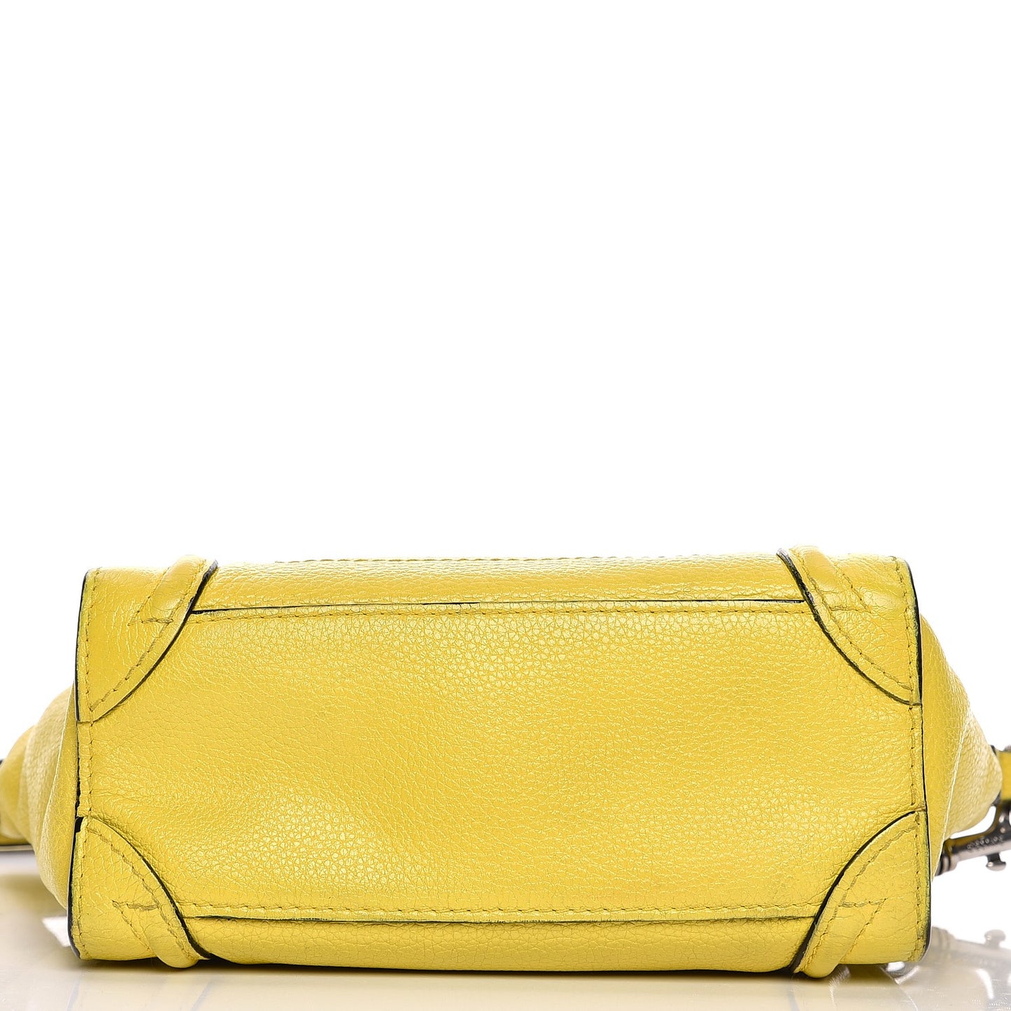 Drummed Calfskin Nano Luggage Citron