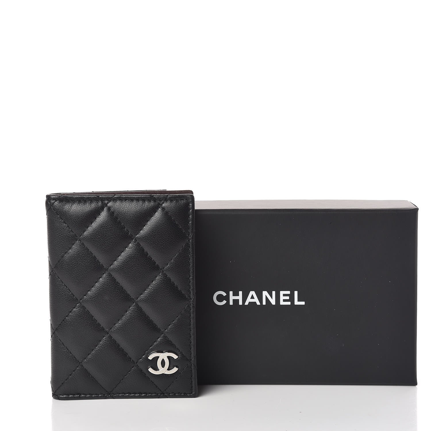 Chanel Lambskin Quilted Card Holder Wallet Black 8 of 8