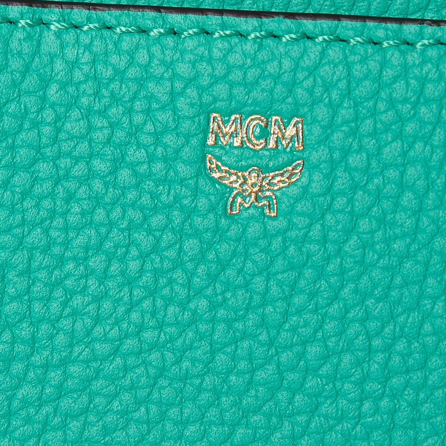 MCM Grained Calfskin Medium Milla Convertible Backpack Oasis Green 9 of 11