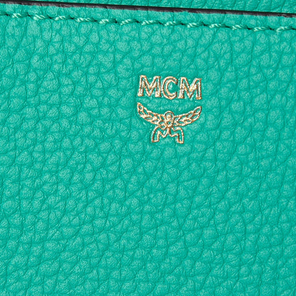 MCM Grained Calfskin Medium Milla Convertible Backpack Oasis Green 9 of 11