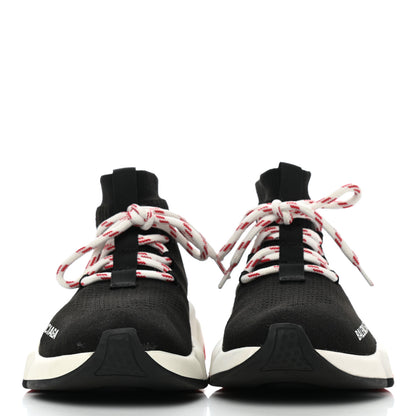 Balenciaga Neoprene Knit Womens Speed Lace Up Sneakers 35.5 Black Red 2 of 8