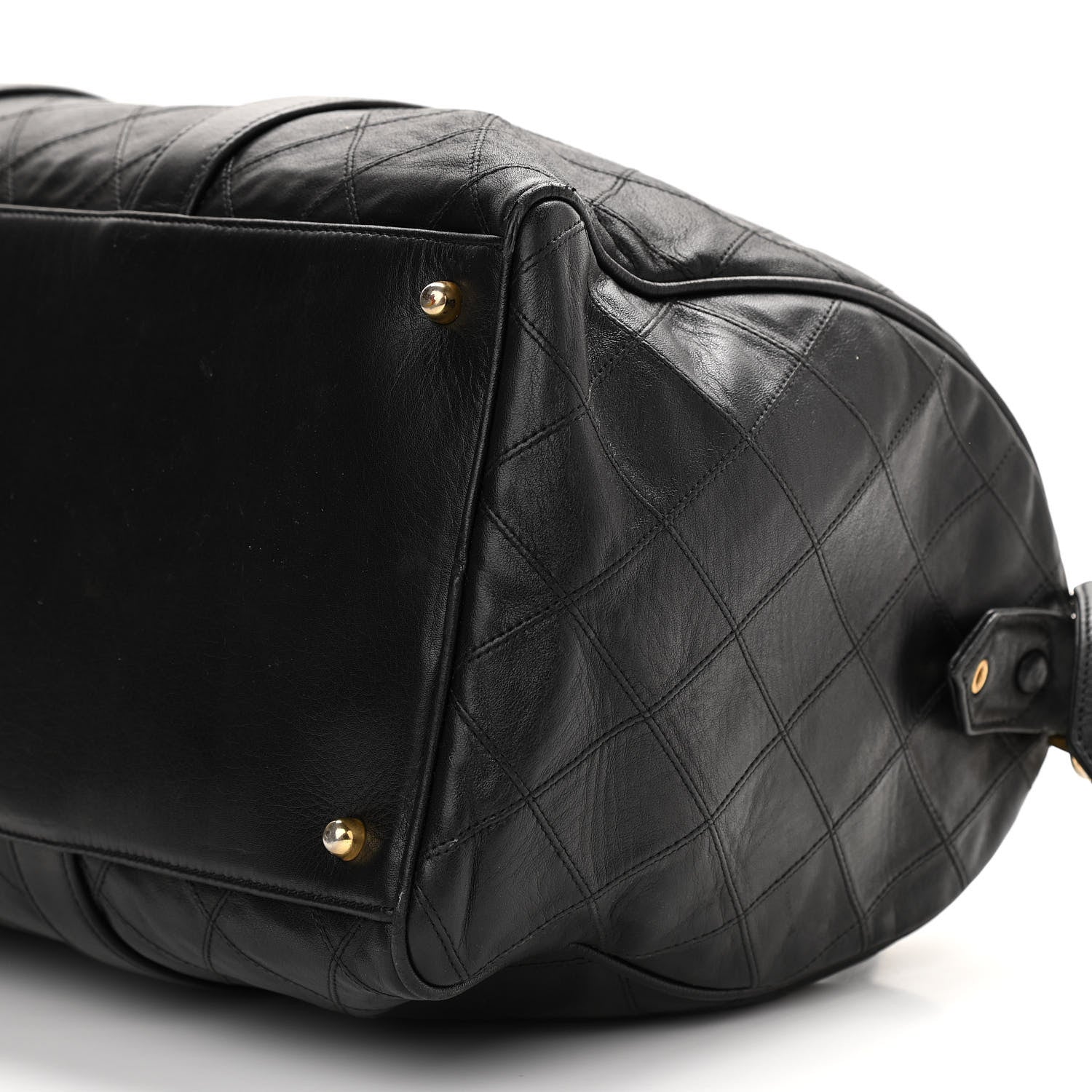 Chanel Calfskin Stitched CC Boston Black 12 of 15