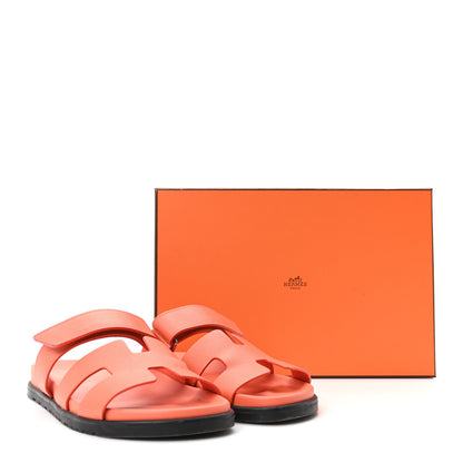 Hermes Epsom Womens Chypre Sandals 40 Rose Sorbet 10 of 10