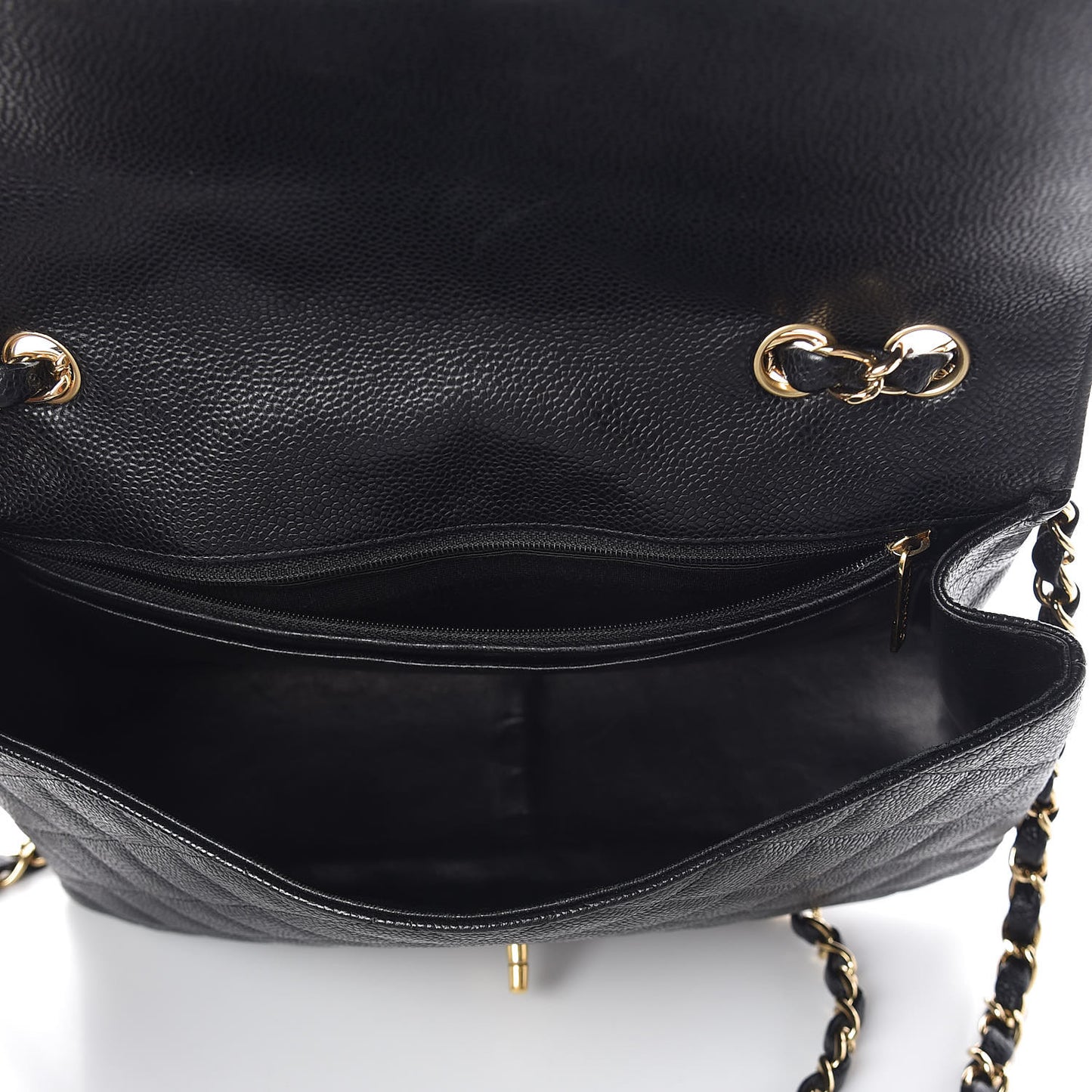 Caviar Quilted Jumbo Single Flap Black