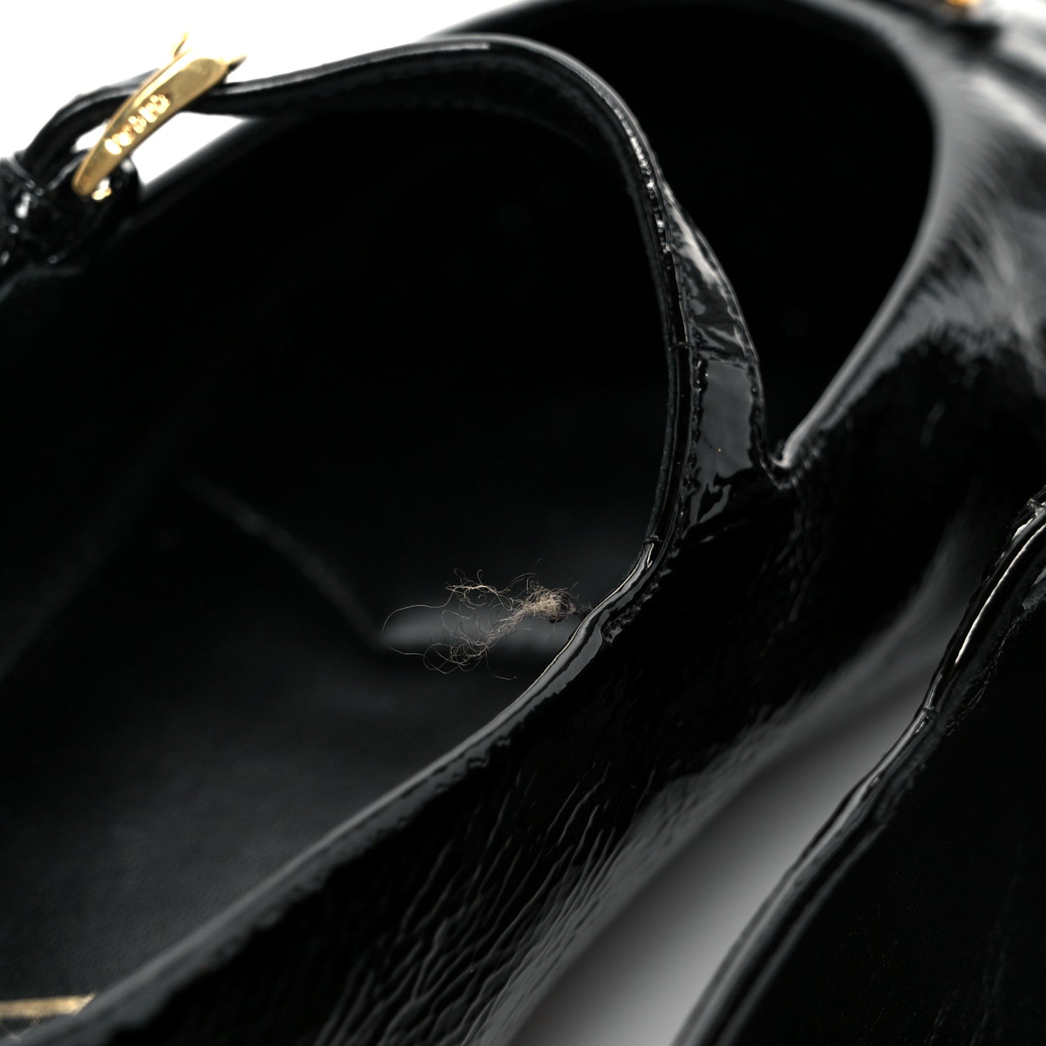 Prada Patent Calfskin Triangle Ballerina Flats 40 Black 9 of 10