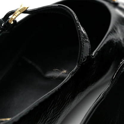Prada Patent Calfskin Triangle Ballerina Flats 40 Black 9 of 10