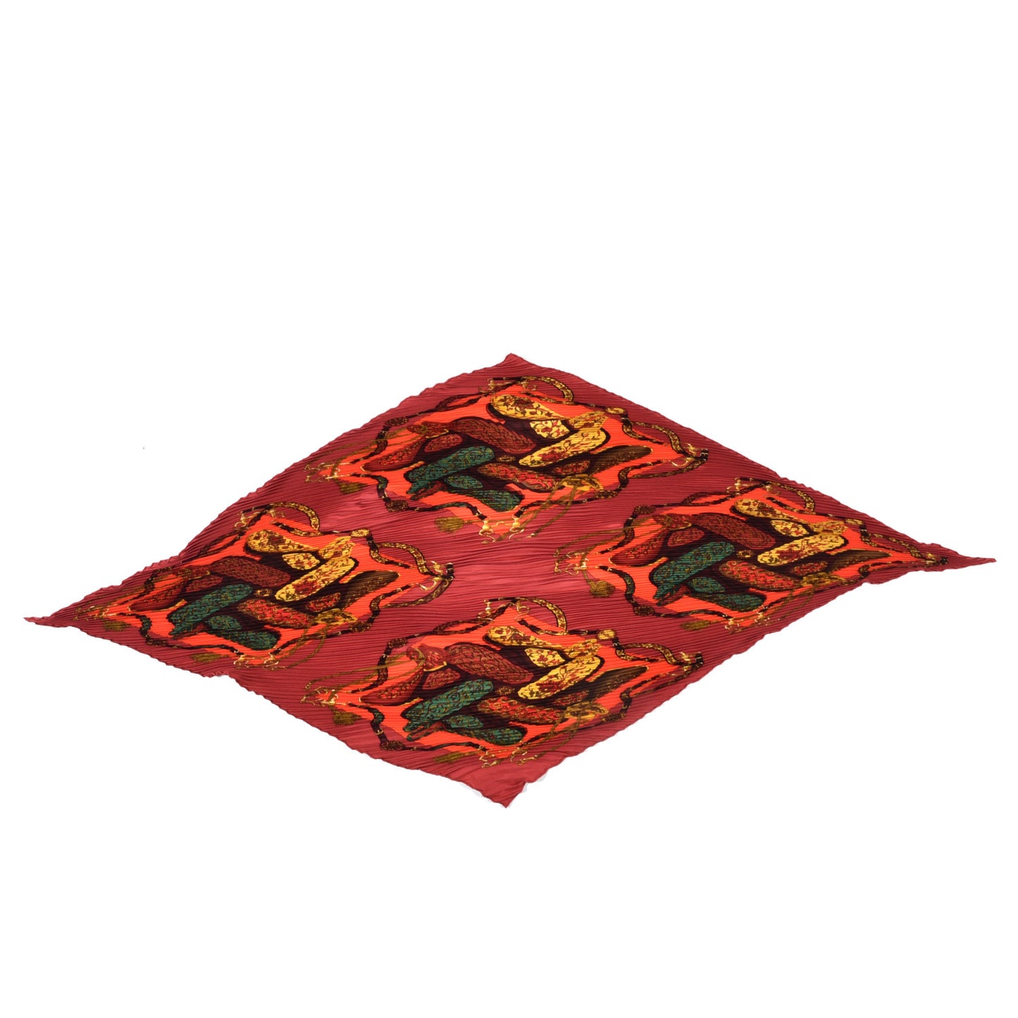 Silk Plisse Festival Scarf