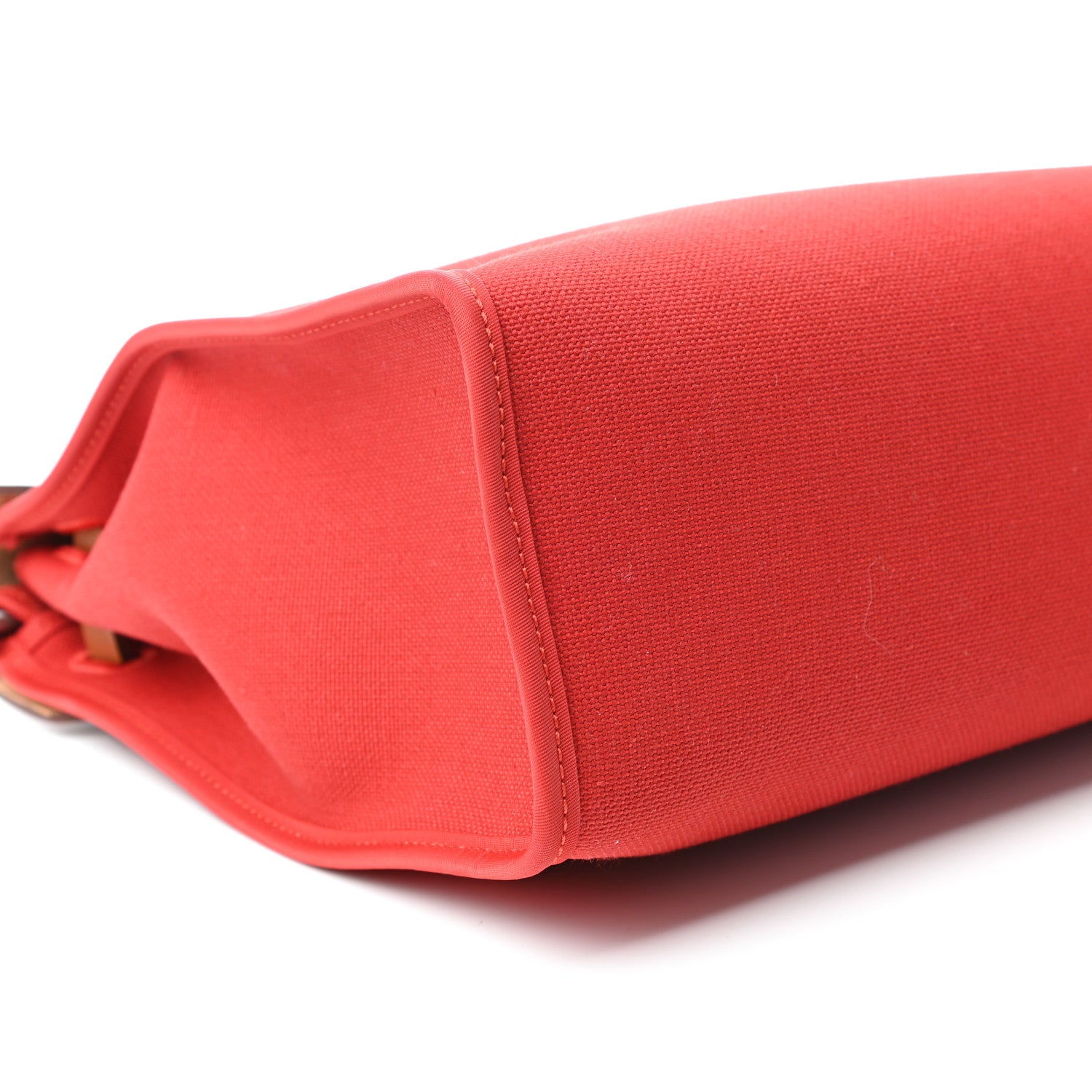 Hermes Vache Hunter Toile Herbag Zip 31 PM Rouge Tomate Natural 9 of 12