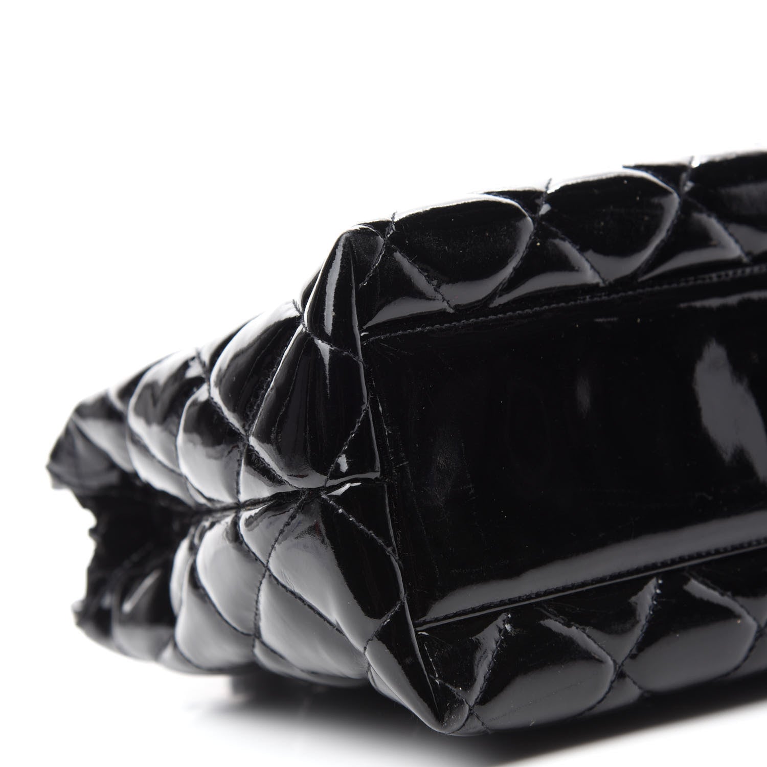 Chanel Patent Quilted Tote Black 6 of 11